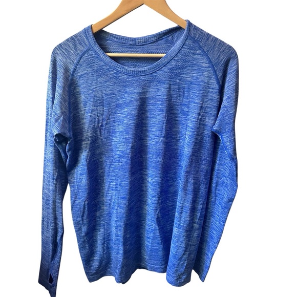 Lululemon Run Swiftly Tech‎ Long Sleeve Crew Size 12 Harbor Blue - Picture 1 of 5